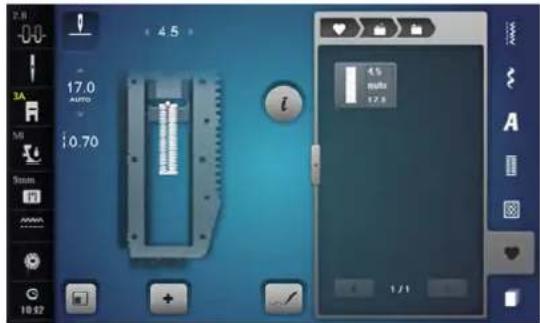 BERNINA 880 Plus - Sélectionner une boutonnière programmée - 1
