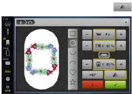 BERNINA 880 Plus - Tourner/pivoter un motif de broderie - 1