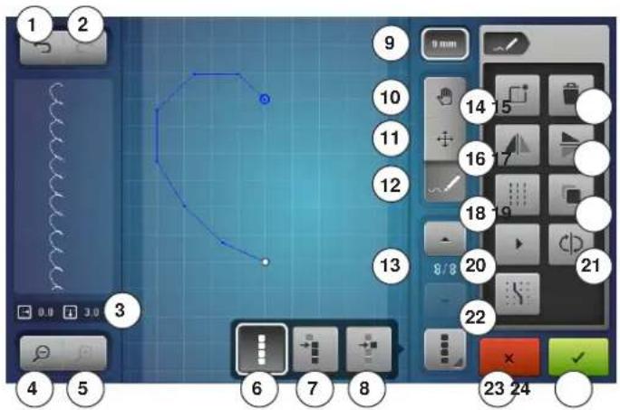BERNINA 880 Plus - Designer de points - 2