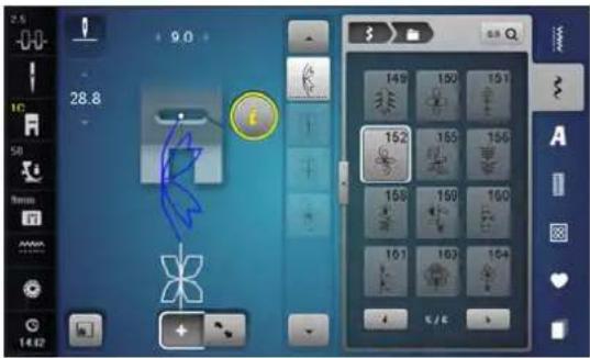 BERNINA 880 Plus - Ajouter un motif de point - 2