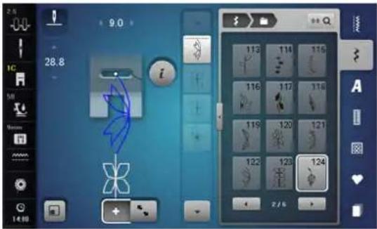 BERNINA 880 Plus - Ajouter un motif de point - 1