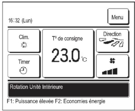 MITSUBISHI RCEX3 - "Mode rotation.", "Mode Compensation de puissance", "Mode Compensation d'erreur" affché - 1