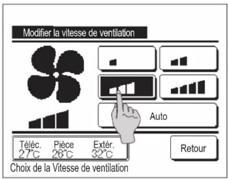 MITSUBISHI RCEX3 - Modifier la vitesse de ventilation - 2