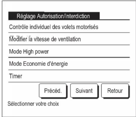MITSUBISHI RCEX3 - ■ Configuration des autorisations/interdictions - 2