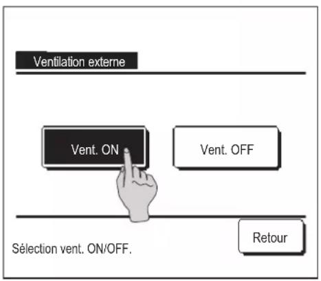 MITSUBISHI RCEX3 - Fonctionnement de la ventilation (si un dispositif de ventilation est installé) - 1