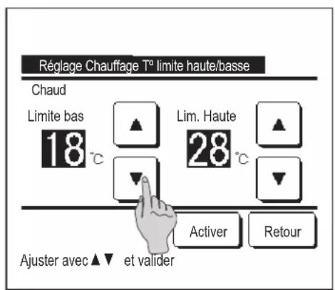 MITSUBISHI RCEX3 - Réglage de la plage de température - 3