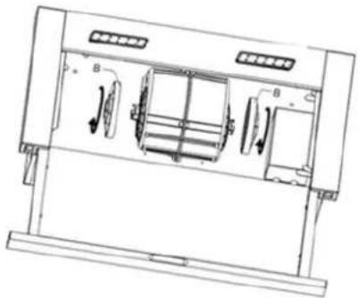 Orbegozo TL 06260 A - CHANGING FROM EXHAUSTING HOOD TO FILTERING ONE - 2