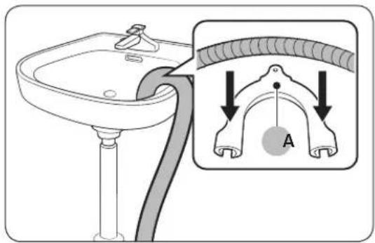 SAMSUNG WW22N6850QX - STEP 5 Position the drain hose - 1