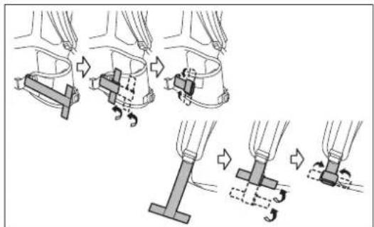 MAKITA EM4350RH - MONTAJE DE LA CUCHILLA DE METAL O DEL CABEZAL DE CORTE DE NYLON - 4