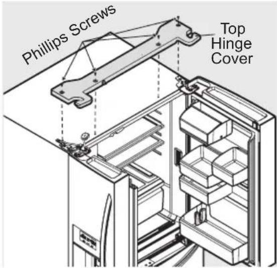 AEG RMB96729VX - To remove the refrigerator doors: - 1