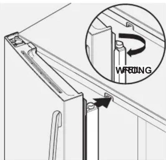 AEG RMB96729VX - Nivåregulering av skapet og justering av dør (etter behov) - 3