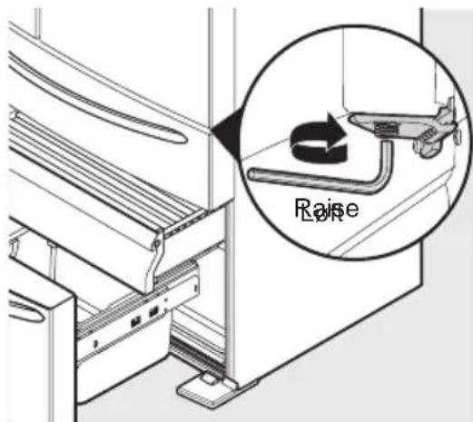 AEG RMB96729VX - Nivåregulering av skapet og justering av dør (etter behov) - 2