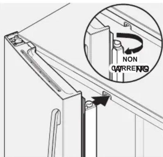 AEG RMB96729VX - Livellamento e allineamento sportelli frigorifero (se necessario) - 3