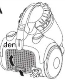 BESTRON Multipo Plus AMC1000B - REINIGUNG UND WARTUNG - Reinigen oder Ersetzen des Ausblasfilter - 1