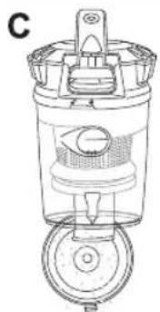 BESTRON Multipo Plus AMC1000B - PULIZIA E MANUTENZIONE - Rimozione della sporcizia dal serbatoio raccoglipolvere - 3