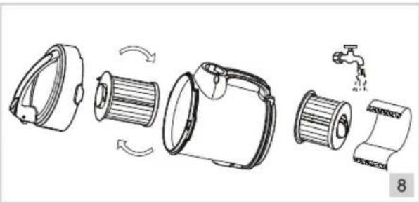BESTRON Designo Plus ABL870BS - CLEANING AND MAINTENANCE - Cleaning or replacing the HEPA filter - 2