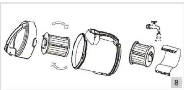BESTRON Designo Plus ABL870BS - REINIGUNG UND WARTUNG - Reinigung oder Ersetzen des HEPA-Filters - 2