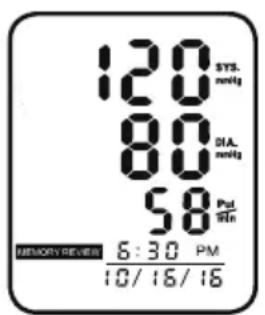 ADE FITvigo BPM 1600 - Richiamare i valori di misurazione salvati - 1