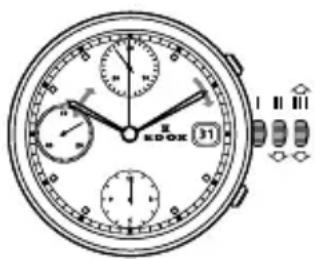 Edox ChronorallyS Day Date 843013NCVNNV - Tachymeter Schaal - 1
