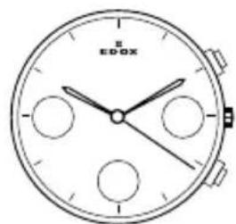 Edox Les Bémonts Automatic Day Date 8301537RBUIR - Mouvement 843 - 36