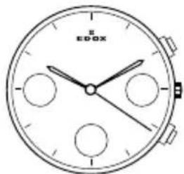 Edox Les Vauberts La Grande Lune Automatic 805003BUIR - Tijdsweergave: - 25