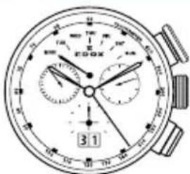 Edox Chronorally Chronograph 38001TINBU1BUIB1 - Mouvement - 4