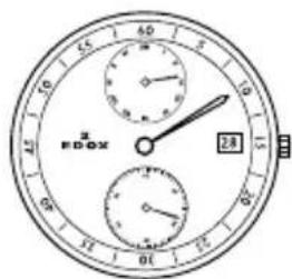 Edox Les Vauberts Date Retrograde 345003AIN - 機芯843 - 24