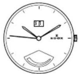 Edox Les Vauberts Date Retrograde 345003AIN - Quick-chance correction for day of the - 35