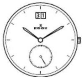Edox Les Vauberts Date Retrograde 345003AIN - Funkcje zegarka: - 21