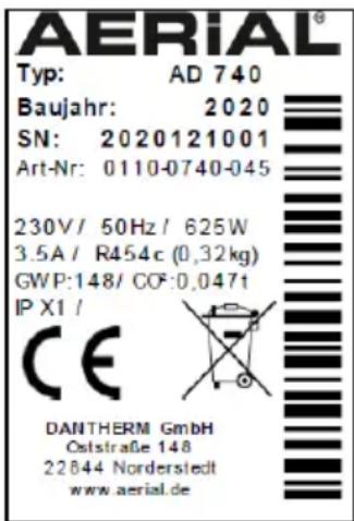 Aerial AD 740 - Targhetta - 1
