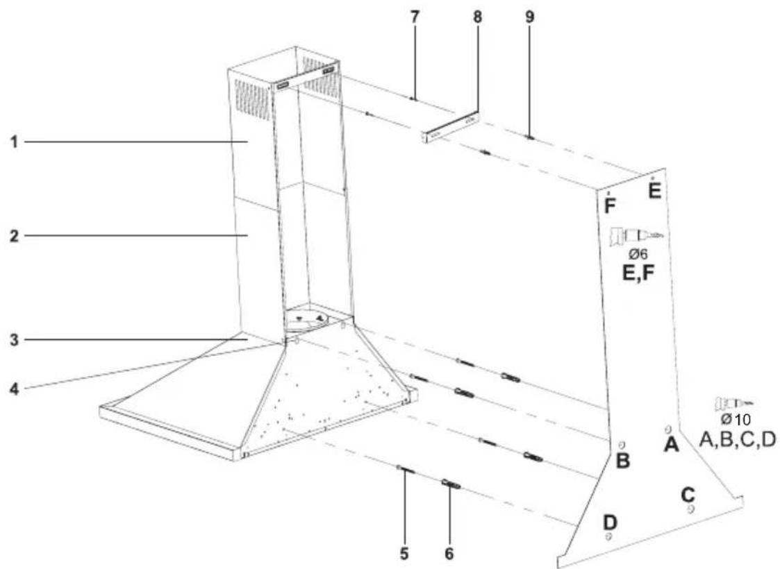 LEISURE H 102 PK - Schéma et pièces d'installation - 1