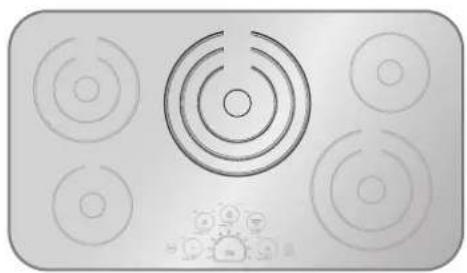 LG LCE3610SB - Pour activer la zone de cuisson triple - 4