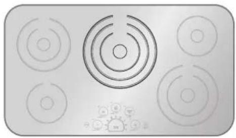 LG LCE3610SB - Para activar la zona de cocccion triple - 4