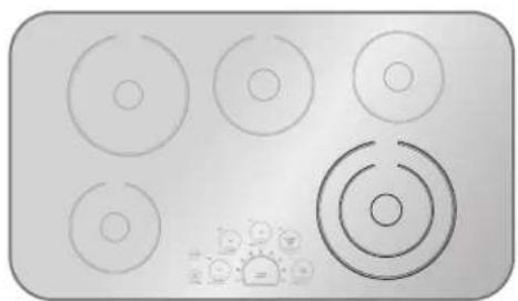 LG LCE3610SB - Pour activer la zone de cuisson double - 3