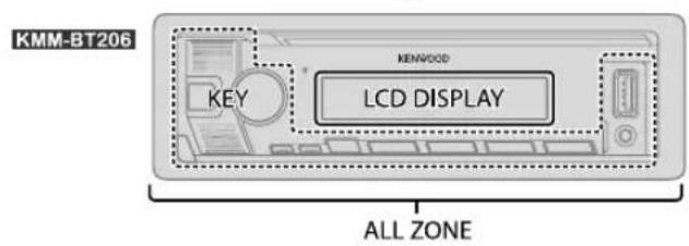 KENWOOD KMMBT206 - Display-installingen - 2