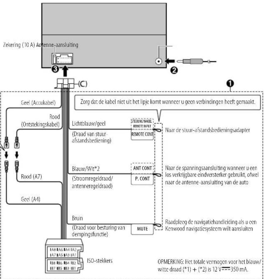 KENWOOD DPXM3200BT - Verbinden van de ISO-stekkers met bepaalde VW/Audi en Opel (Vauxhall) auto's - 2