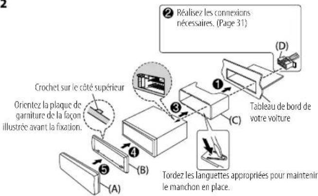 KENWOOD KDCBT440U - Installation de l'appareil (montage encastré) - 2
