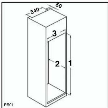 ELECTROLUX ERN29850 - Dimensions of housing - 2
