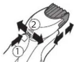 PHILIPS Series 6000 S6650 - Utilisation de l'accessoire barbe avec sabot (certains modèles uniquement) - 3