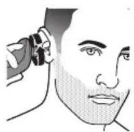 PHILIPS Series 6000 S6650 - Using the nose/ear trimmer attachment (specific types only) - 2