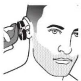PHILIPS Series 6000 S6620 - Using the nose/ear trimmer attachment (specific types only) - 2