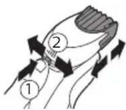 PHILIPS Series 6000 S6620 - Using the beard styler attachment with comb (specific types only) - 2