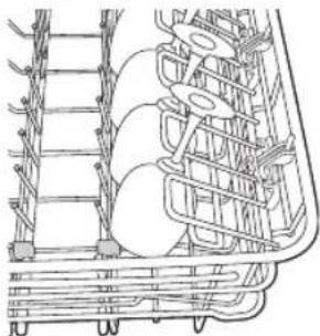 SAMSUNG DW80R5061US - Uso del soporte para copas - 1