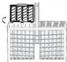 SAMSUNG DW80R5061US - USO DEL ESTANTE PARA CUBIERTOS - 1