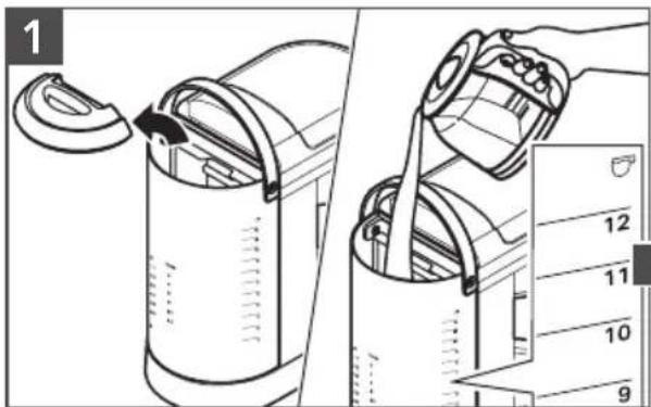 KITCHENAID KCM1208 - CÓMO LLENAR CON AGUA PARA LA ELABORACIÓN - 1