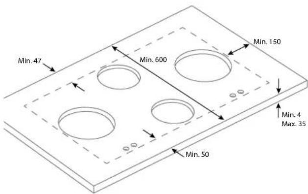 NOVY 56012 - TAILLES D'ENCASTREMENT - 1