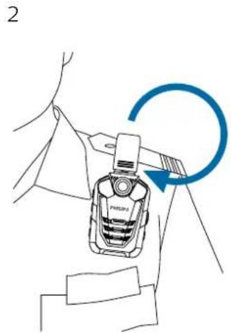 PHILIPS VideoTracer DVT3120 - Fixation du clip d'appareil-photo - 2