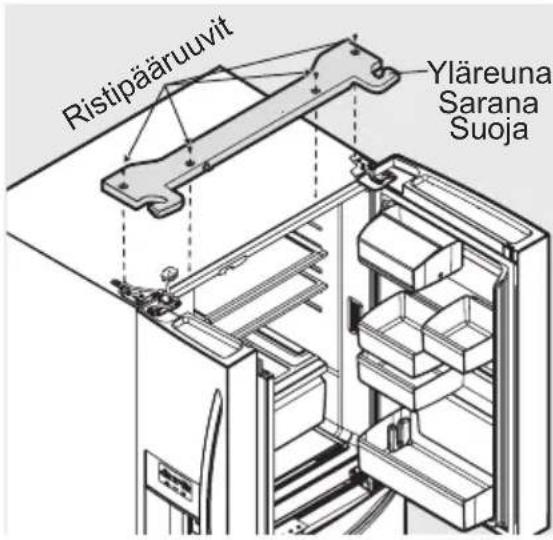AEG RMB96726VX - Jäkaapin ovien poistaminen: - 1