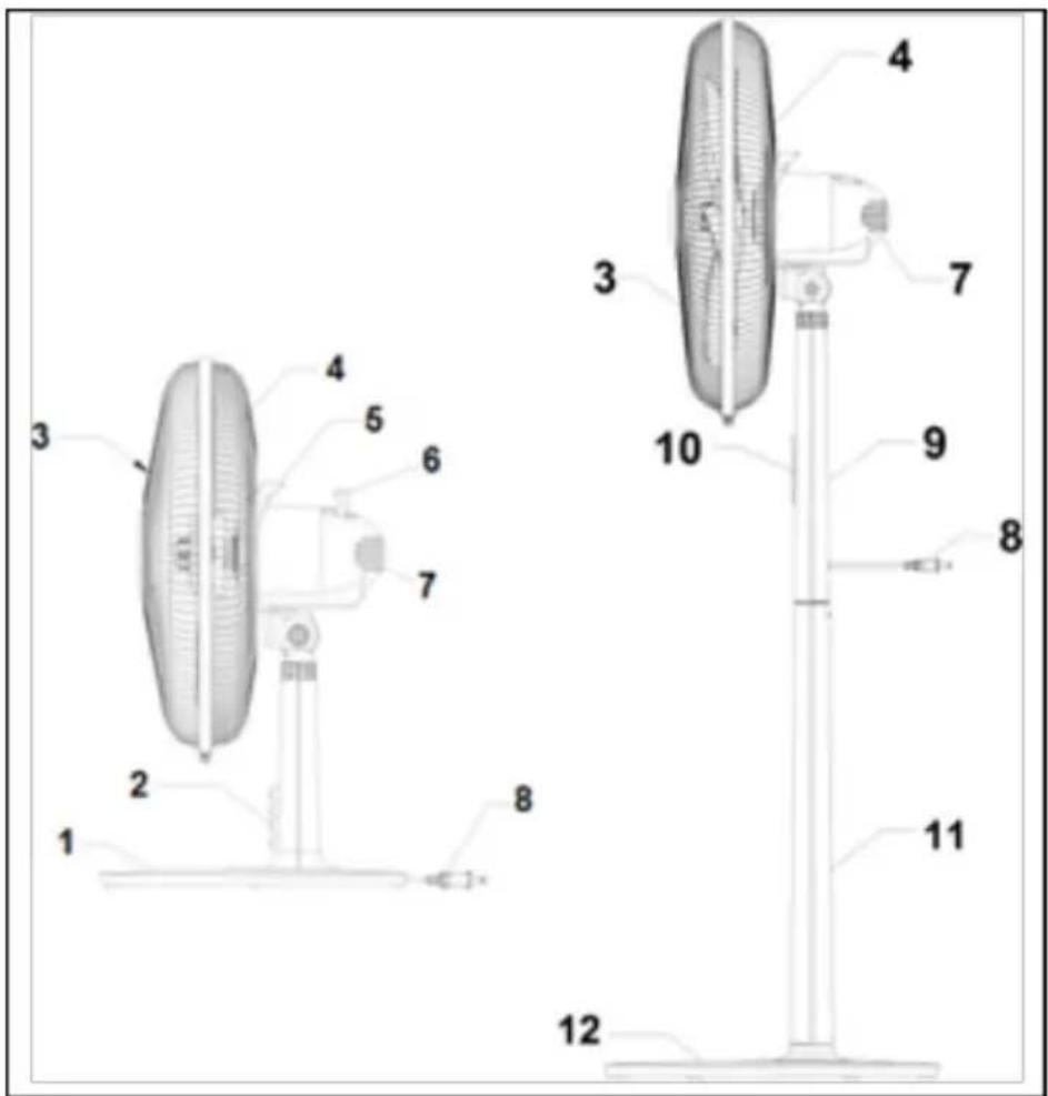 Fuave SV7010 - ONDERDELENTEKENING - 1