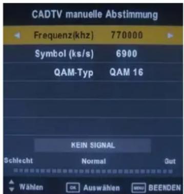 SEG Valencia - CADTV [DVB-C] - Manuelle Abstimmung - 1